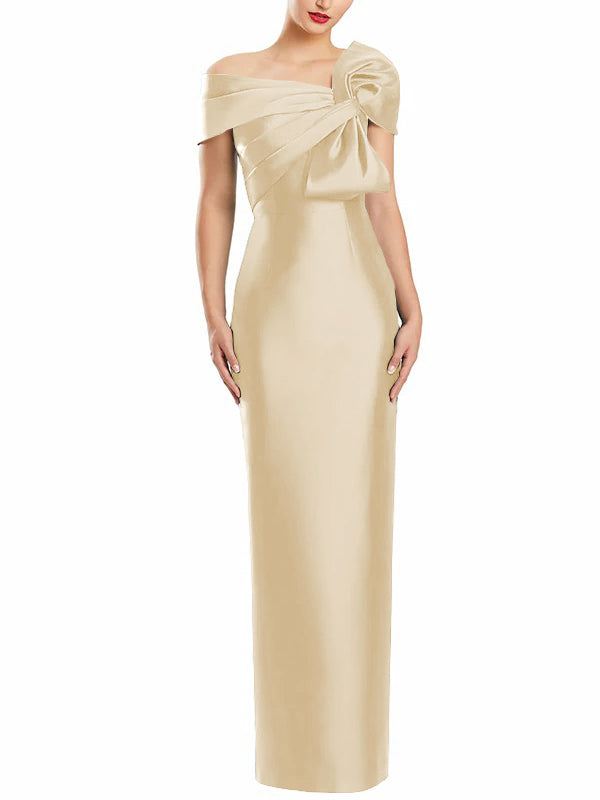 Sheath/Column One-Shoulder Floor-Length Mother of the Bride Dresses