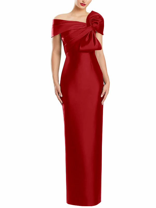 Sheath/Column One-Shoulder Floor-Length Mother of the Bride Dresses