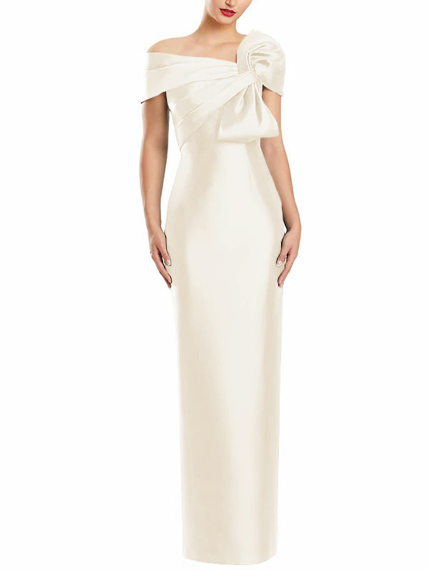 Sheath/Column One-Shoulder Floor-Length Mother of the Bride Dresses