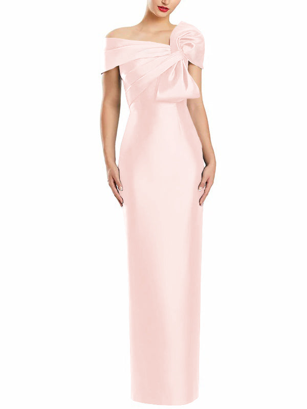 Sheath/Column One-Shoulder Floor-Length Mother of the Bride Dresses