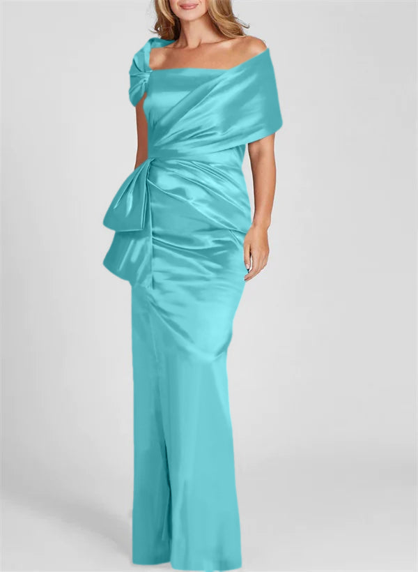 Sheath/Column Off-the-Shoulder Floor-Length Mother of the Bride Dresses