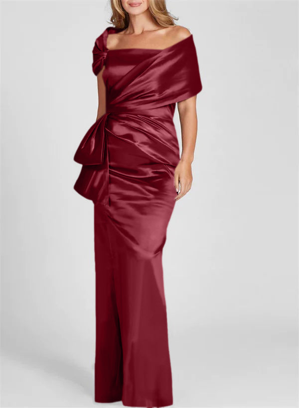 Sheath/Column Off-the-Shoulder Floor-Length Mother of the Bride Dresses