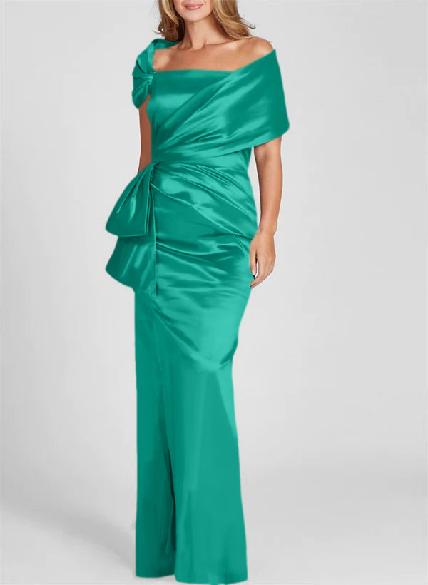 Sheath/Column Off-the-Shoulder Floor-Length Mother of the Bride