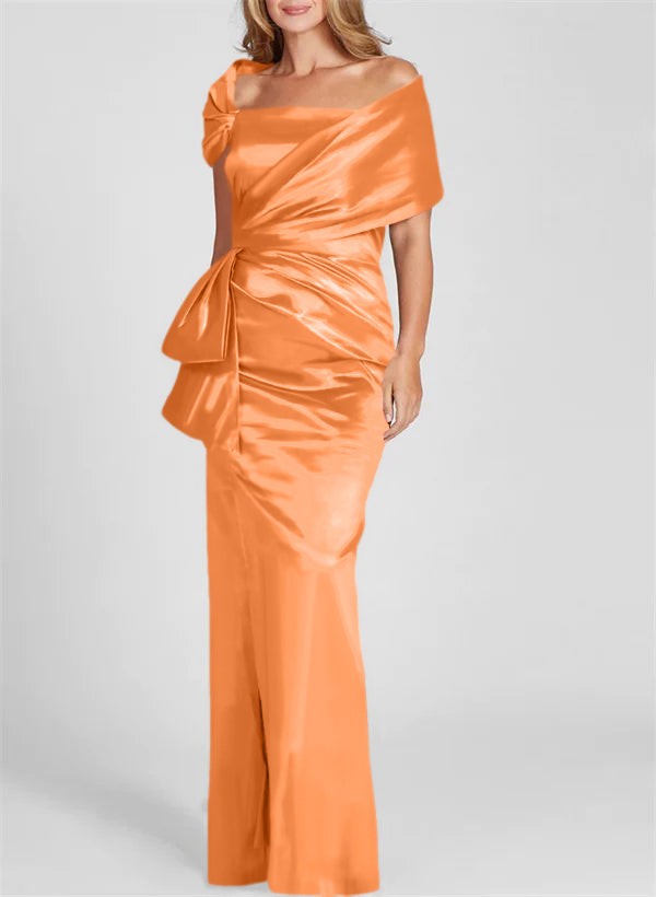 Sheath/Column Off-the-Shoulder Floor-Length Mother of the Bride
