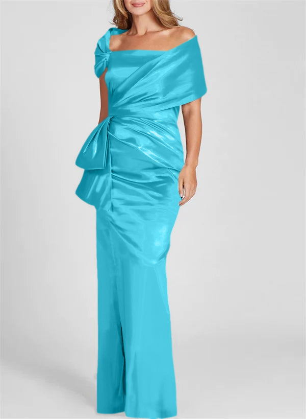 Sheath/Column Off-the-Shoulder Floor-Length Mother of the Bride