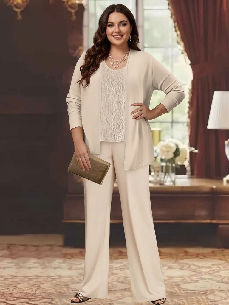 Bridal Plus Size Ivory Dress Pants Pieces Mother Of The Bride Pantsuits Chiffon 2026 Plus Size Bridal Plus Size Ivory Dress Pants Pieces Mother Of The Bride Pantsuits Chiffon 2026 Plus Size