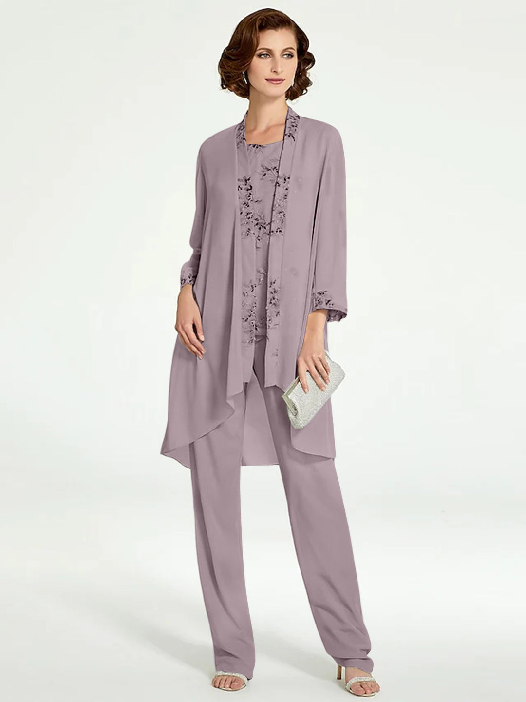 Chiffon Mother of the Bride Pantsuits with Jacket