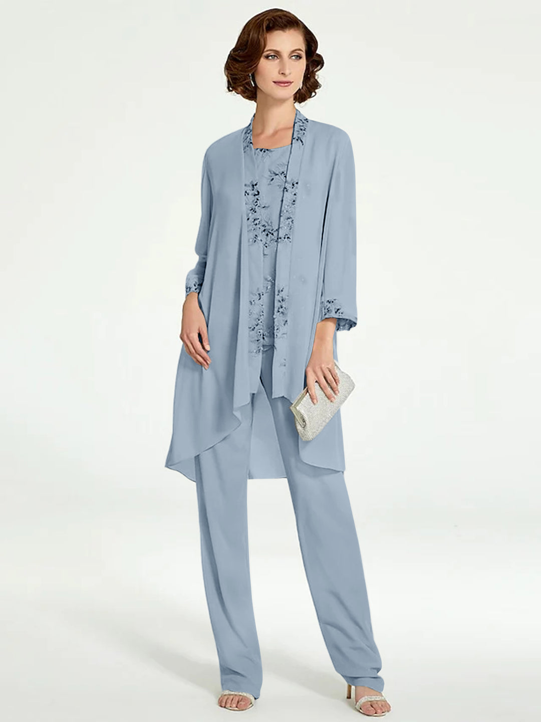 Chiffon Mother of the Bride Pantsuits with Jacket