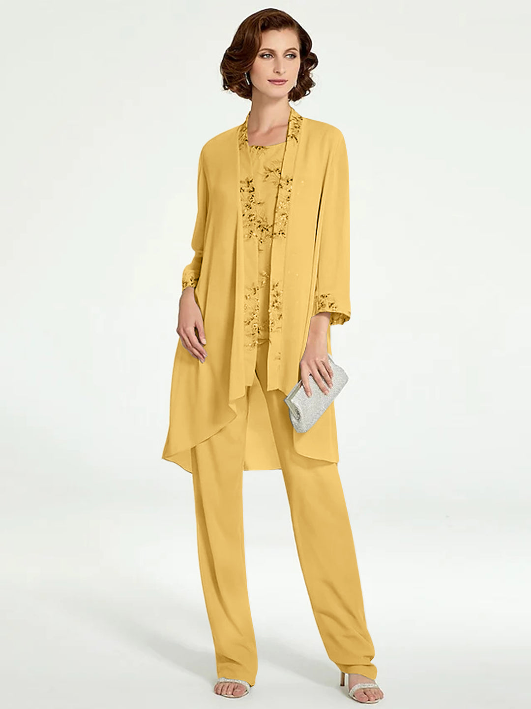 Chiffon Mother of the Bride Pantsuits with Jacket