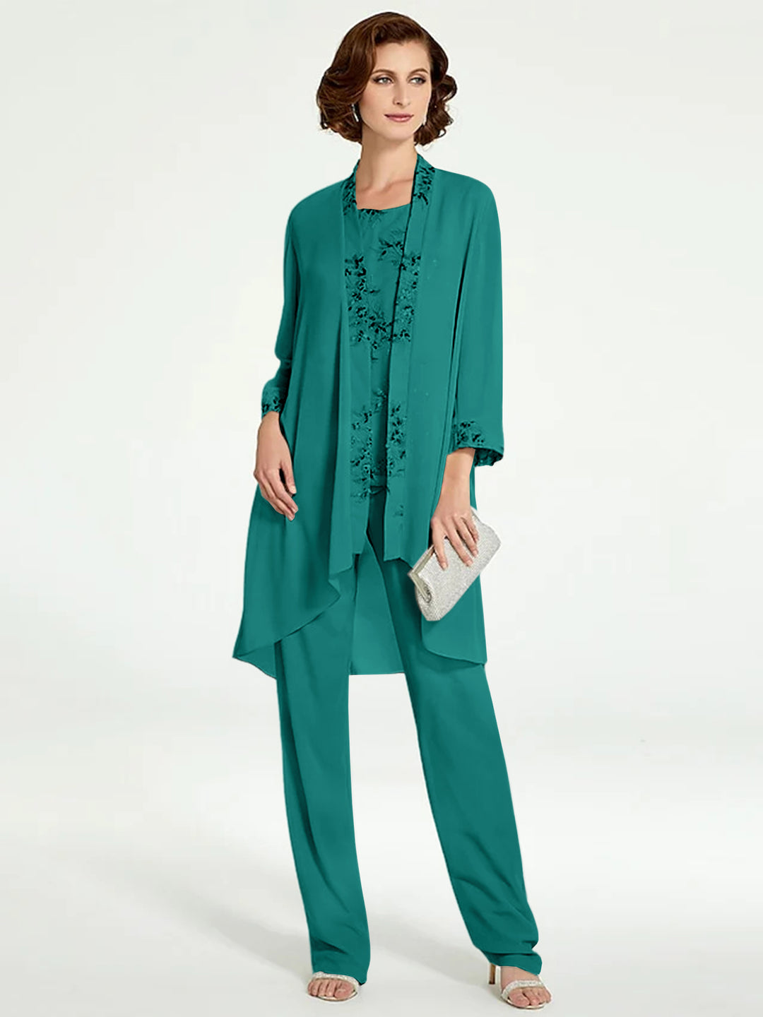 Chiffon Mother of the Bride Pantsuits with Jacket