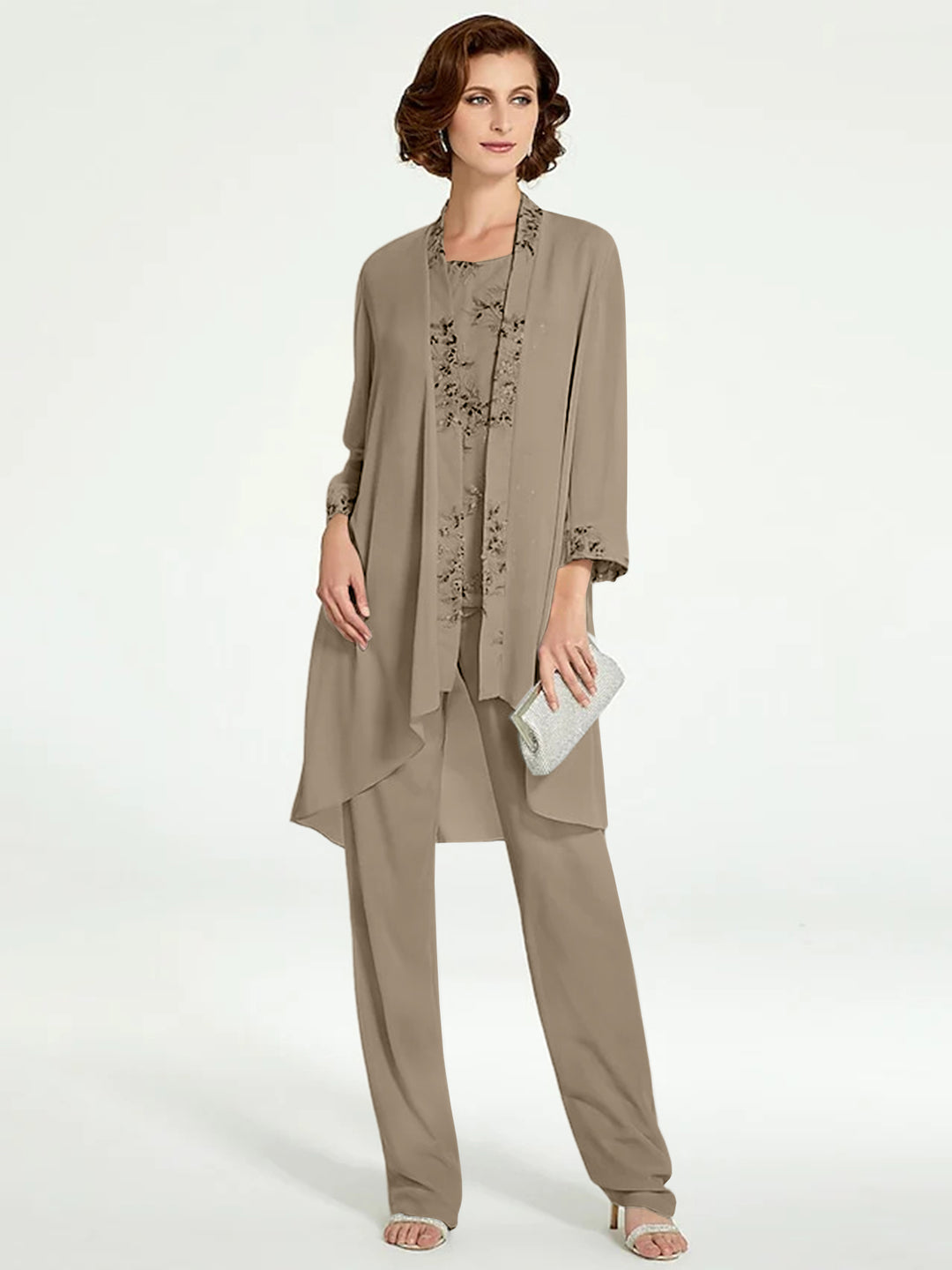 Chiffon Mother of the Bride Pantsuits with Jacket