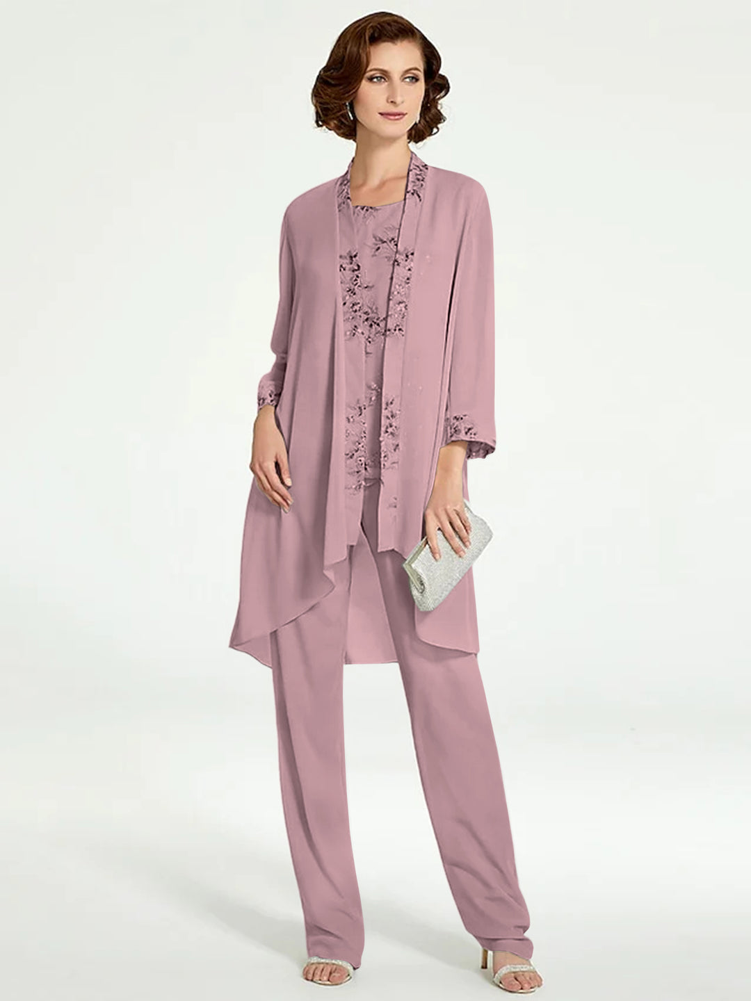 Chiffon Mother of the Bride Pantsuits with Jacket