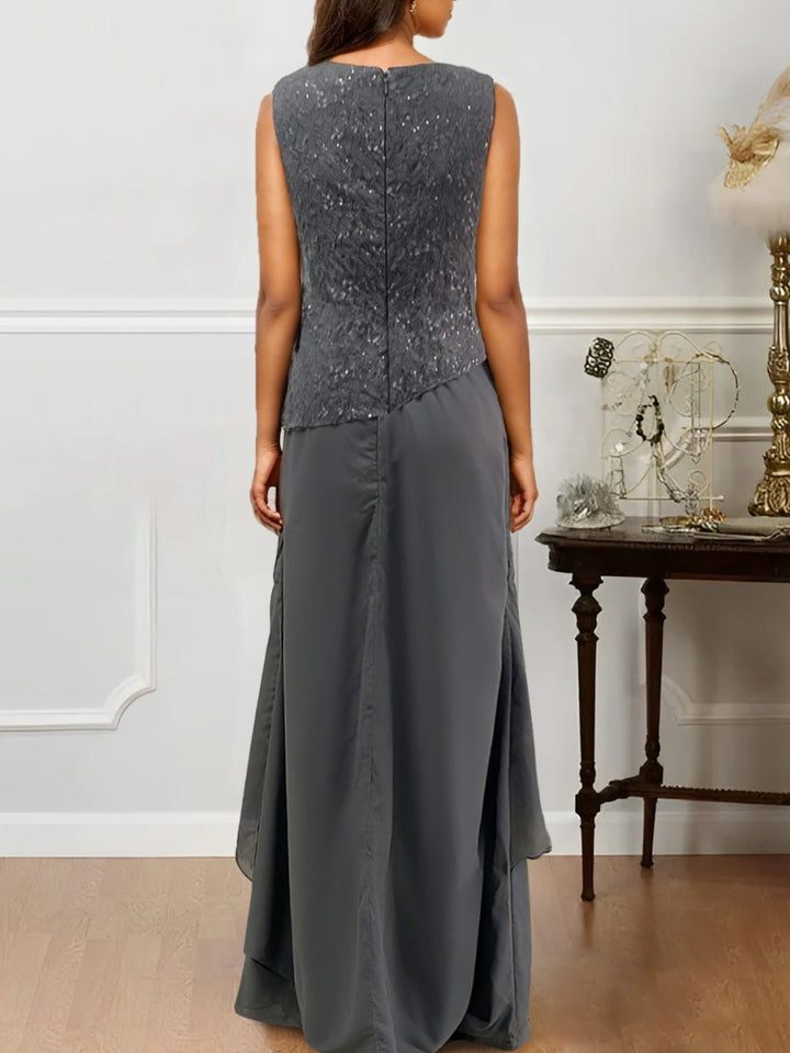 A-Line/Princess Jewel Neck Floor-Length Mother of the Bride Dresses
