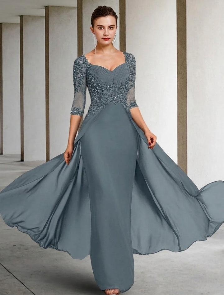 A-Line/Princess Square Neck Floor-Length Mother of the Bride Dresses