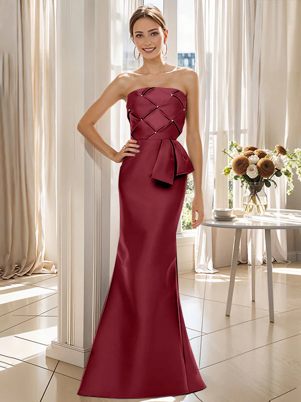 Trumpet/Mermaid Strapless Floor-Length Mother of the Bride Dresses