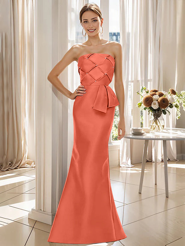 Trumpet/Mermaid Strapless Floor-Length Mother of the Bride Dresses