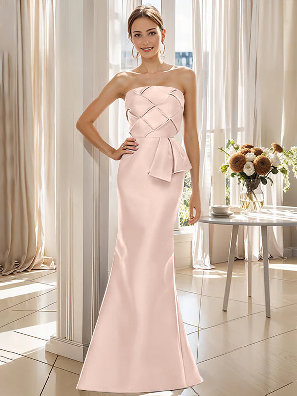 Trumpet/Mermaid Strapless Floor-Length Mother of the Bride Dresses