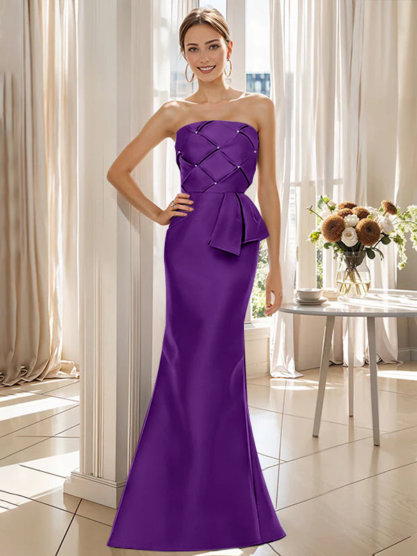 Trumpet/Mermaid Strapless Floor-Length Mother of the Bride Dresses