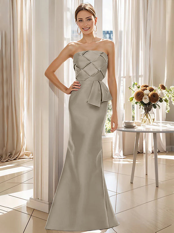 Trumpet/Mermaid Strapless Floor-Length Mother of the Bride Dresses