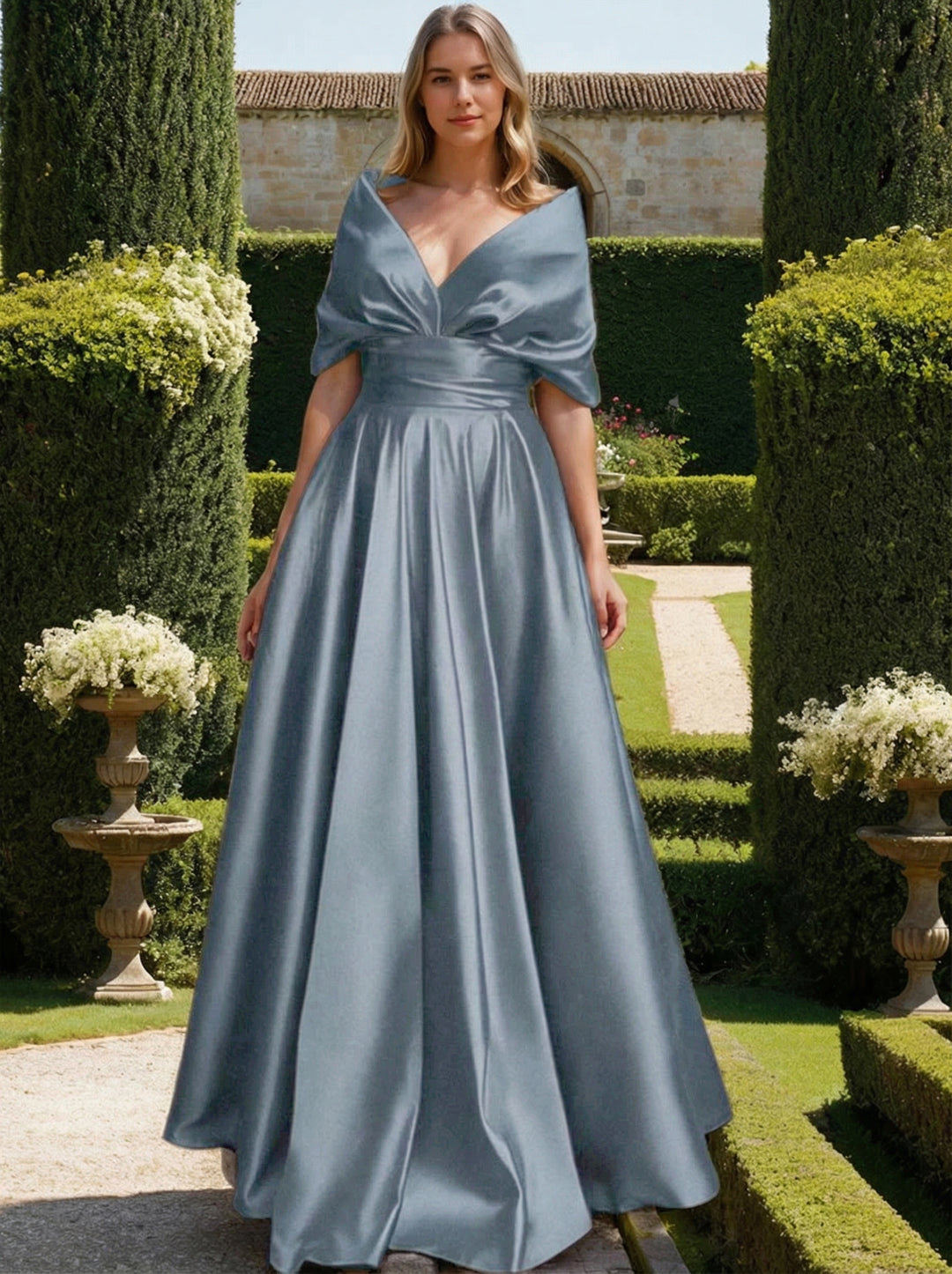 A-Line/Princess V-Neck Mother of the Bride Dresses