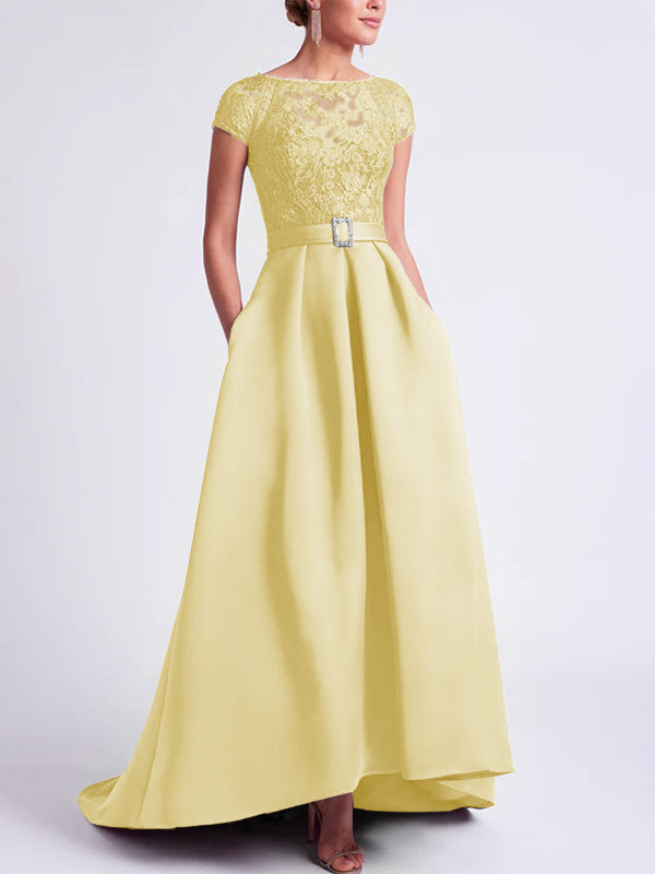 A-Line/Princess Scoop Asymmetrical Mother of the Bride Dresses