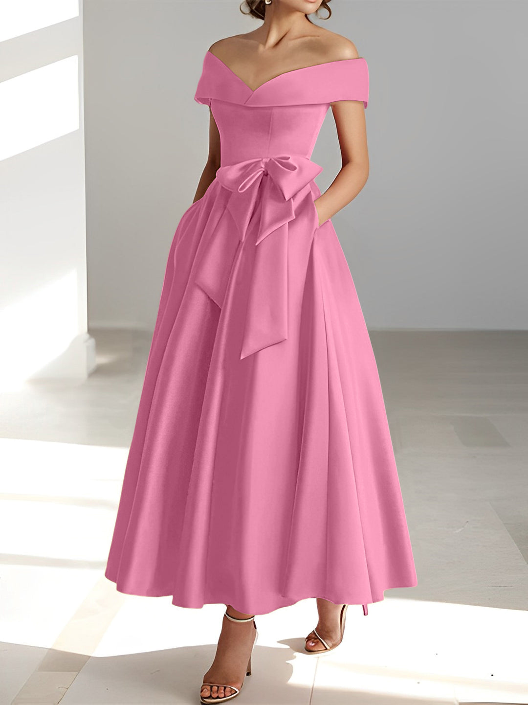ankle length pink dress Pink Ankle Length Dress