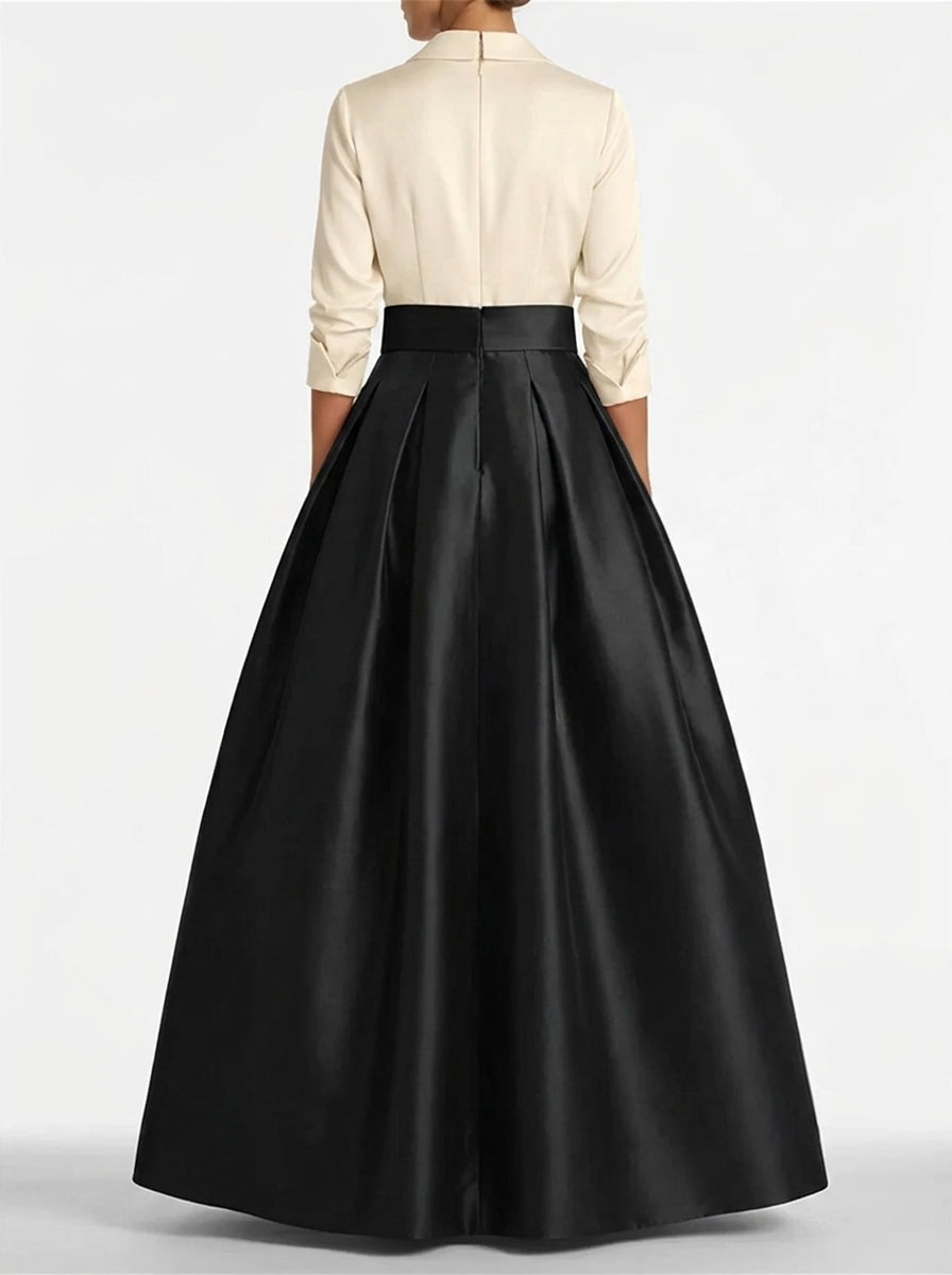 A-Line/Princess V-Neck Long Sleeves Mother Of The Bride Dresses With Pockets