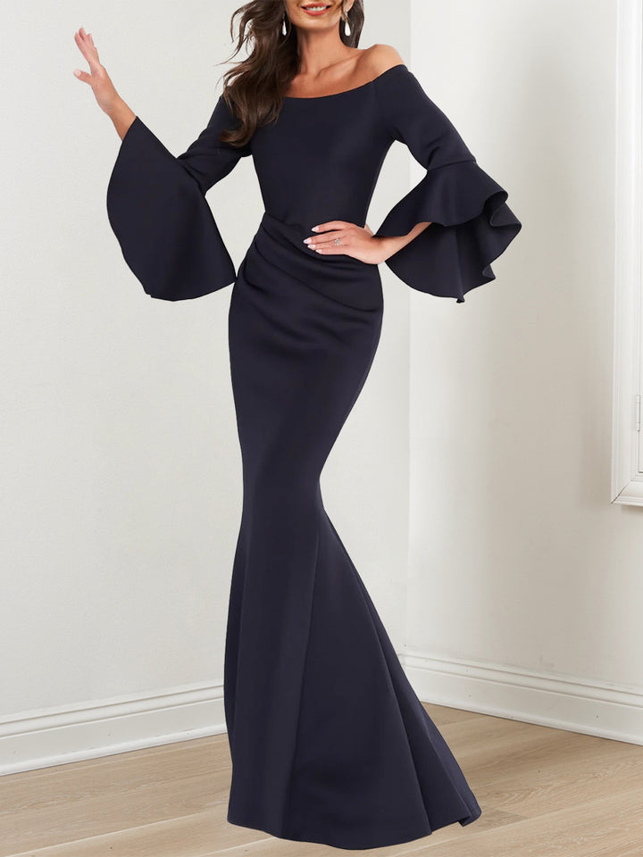 Trumpet/Mermaid Off-the-Shoulder 3/4 Sleeves Mother Of The Bride Dresses