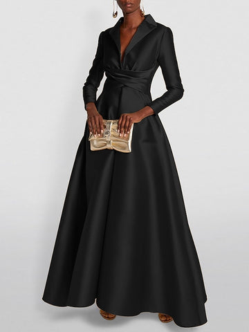A-Line/Princess Off-the-Shoulder Floor-length Evening Dresses