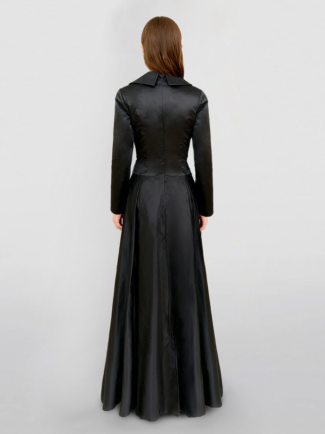 A-Line/Princess Long Sleeves V-Neck Floor-length Evening Dresses