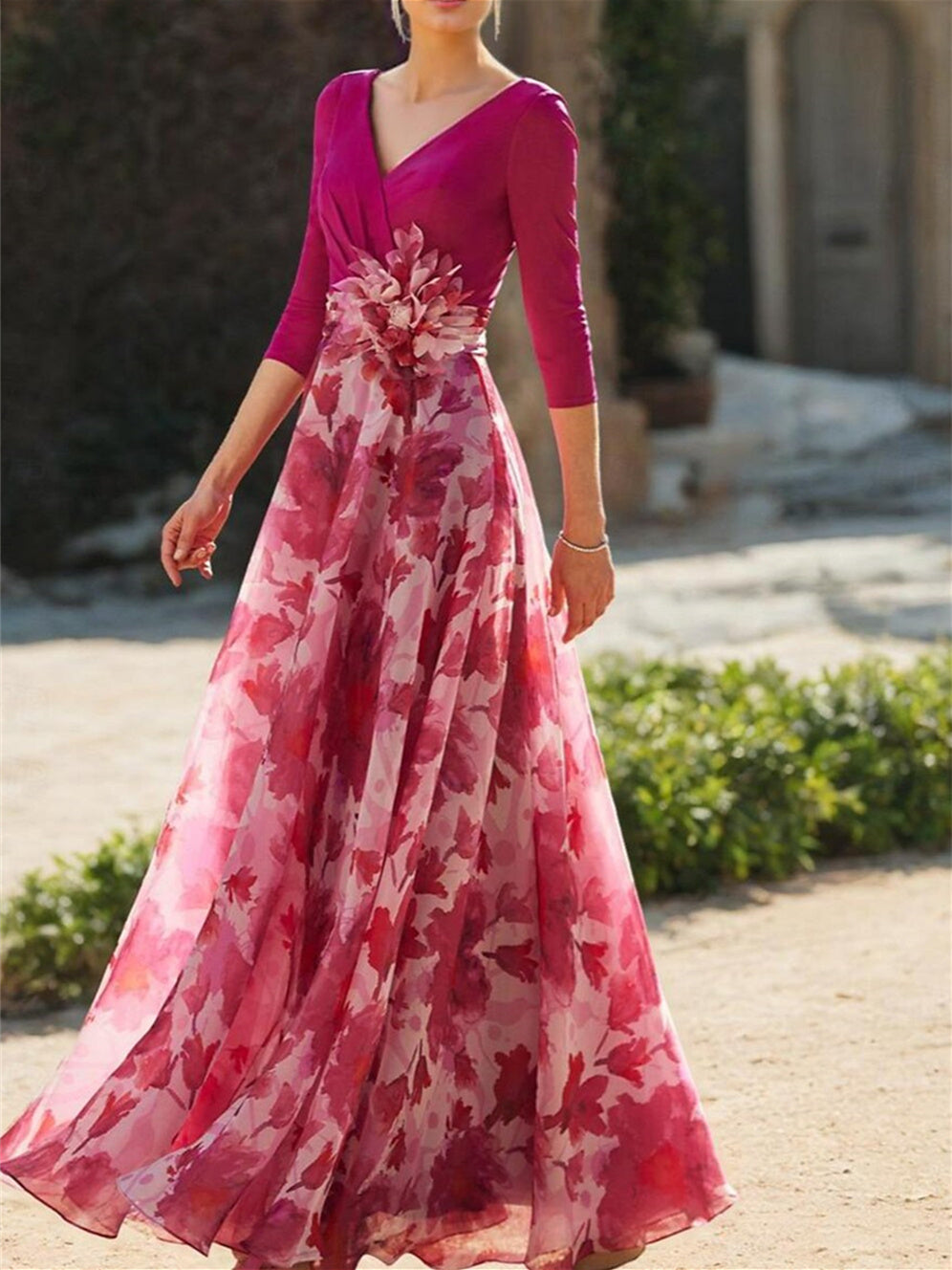 3/4 sleeve dresses PinkBlush Olive Green Draped 3 - 4 Maternity Maxi Dress Medium - PinkBlush Details A solid A-line/Princess Off the Shoulder 3/4