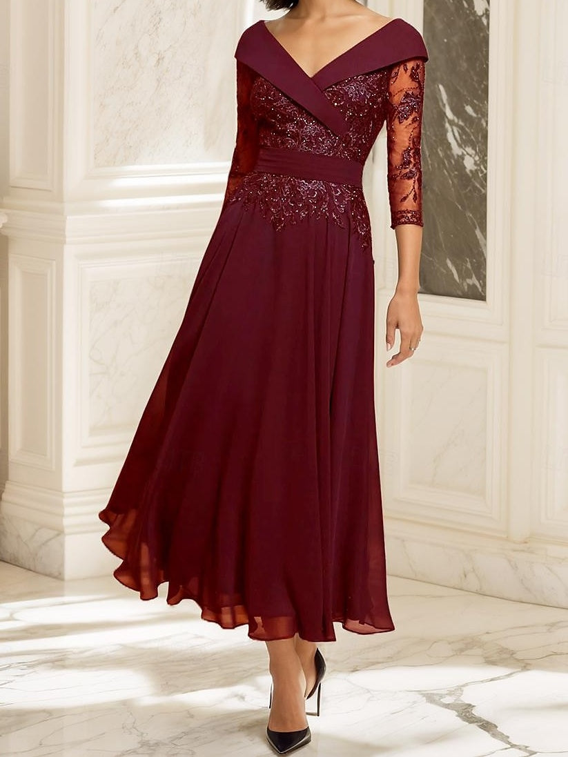 Navy Blue Mother of the Bride Dresses 2026 Women's A-Line/Princess Sweetheart Half Sleeves Ankle-Length Formal Evening Gowns with Lace, Navy Blue Navy Blue Mother of the Bride Dresses 2026 Women's A-Line/Princess Sweetheart Half Sleeves Ankle-Length Formal Evening Gowns with Lace, Navy Blue