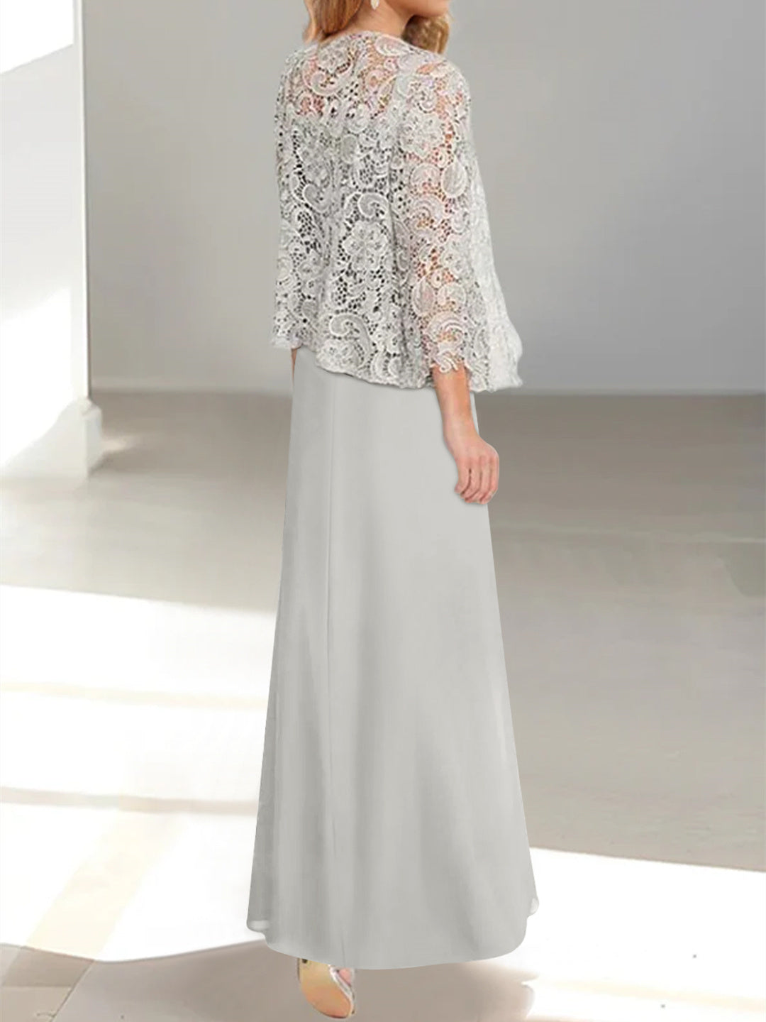 A-Line/Princess Scoop Floor-Length Mother of the Bride Dresses main image 0