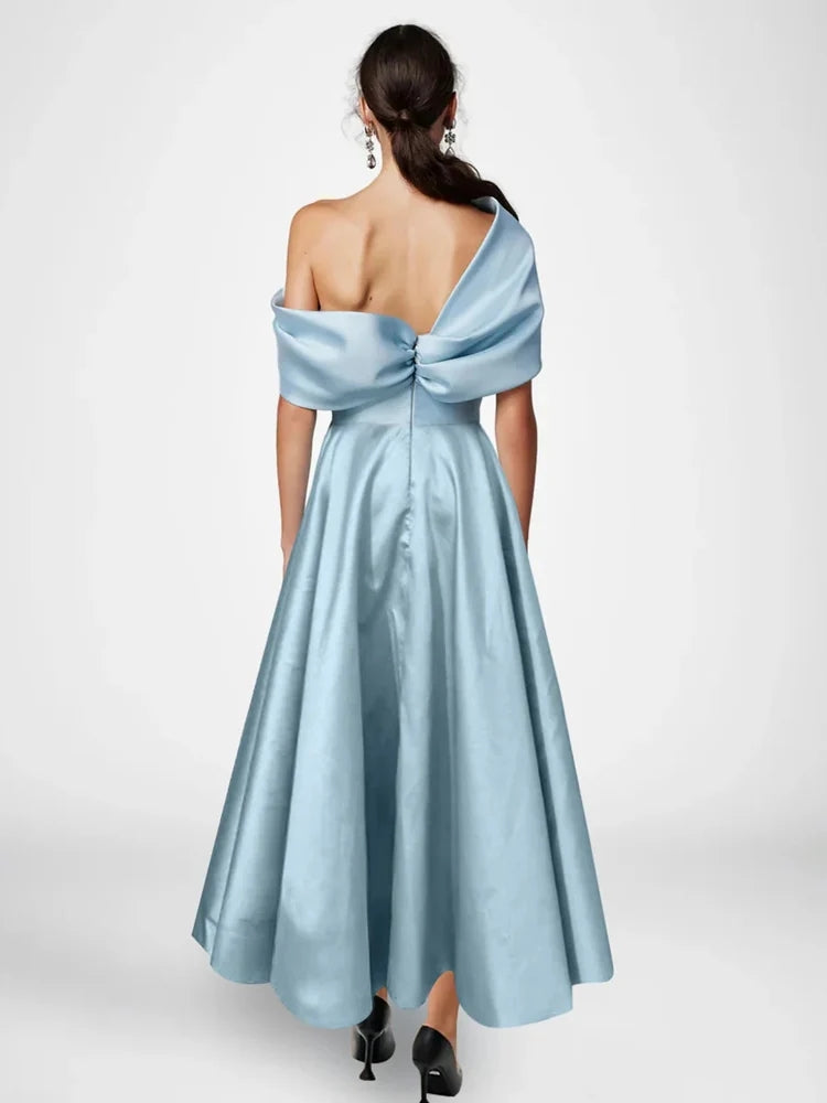 A-Line/Princess Off-The-Shoulder Sleeveless Ankle-Length Plus Size Mother Of The Bride Dresses With Ruffles & Bowknot