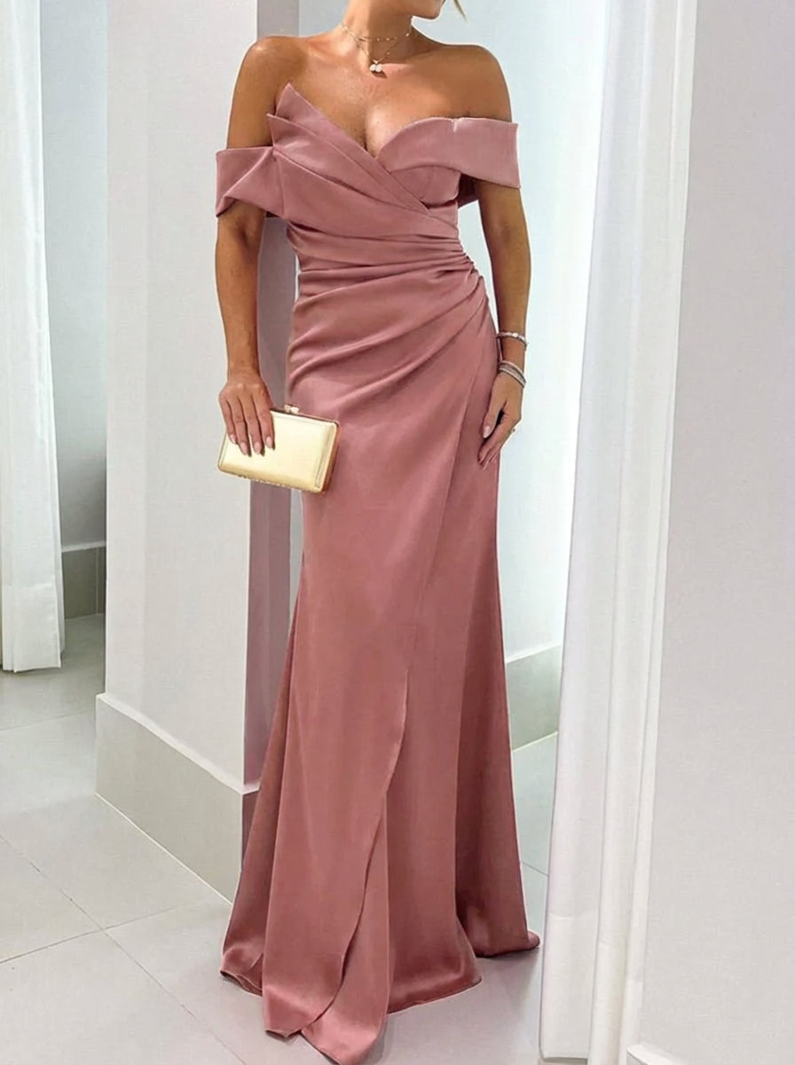 Mermaid/Trumpet Sweetheart Sleeveless Floor-Length Mother of the Bride Dresses with Pure Color