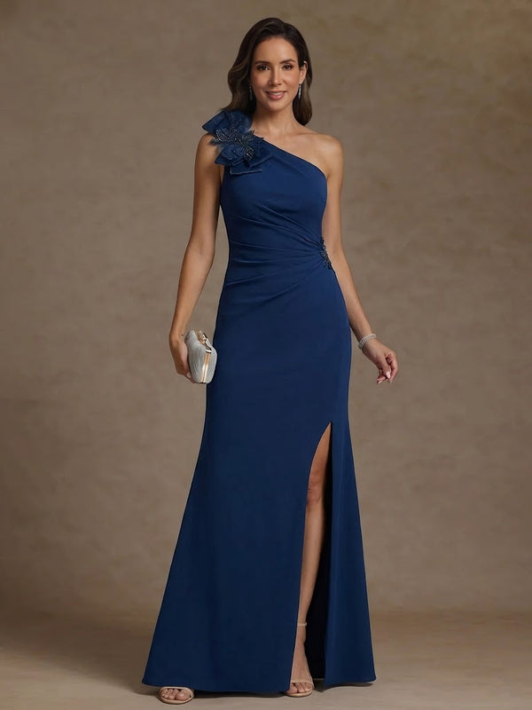 Mermaid/Trumpet Asymmetric Sleeveless Floor-Length Mother of the Bride Dresses