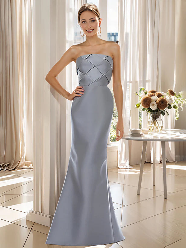 Trumpet 2 Pieces Floor-Length Mother of the Bride  & Groom Dresses with Wrap