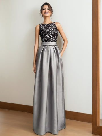 A-Line/Princess Scoop Lace Mother of the Bride Dresses Tea-Length Half Sleeves Cocktail Dresses main image 1