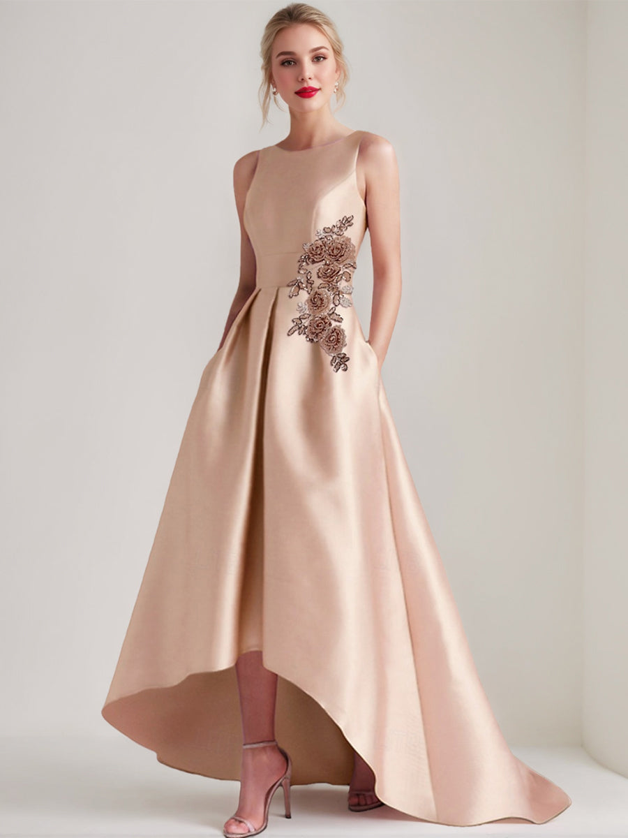A-Line/Princess Tulle Sheer Neck Long Sleeves Wedding Dresses with Lace Appliques - Mondressy A-Line/Princess Tulle Sheer Neck Long Sleeves Wedding Dresses with Lace Appliques - Mondressy