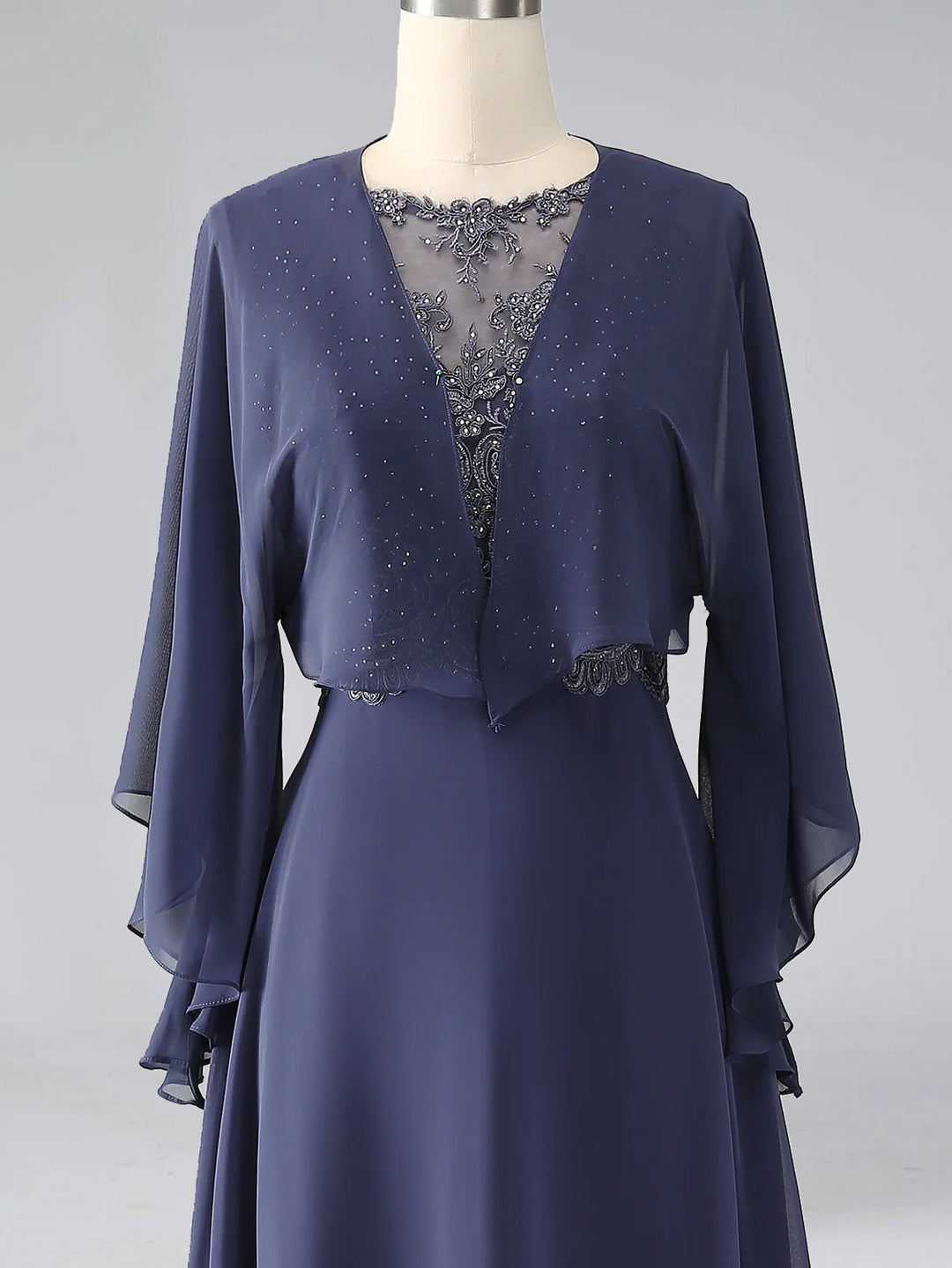 A-Line/Princess Scoop Sleeveless Floor-Length Pleated Mother of the Bride Dresses with Lace Appliques & Rhinestones & Shawl