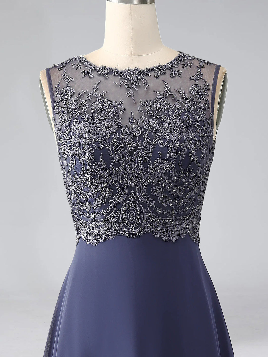 A-Line/Princess Scoop Sleeveless Floor-Length Pleated Mother of the Bride Dresses with Lace Appliques & Rhinestones & Shawl