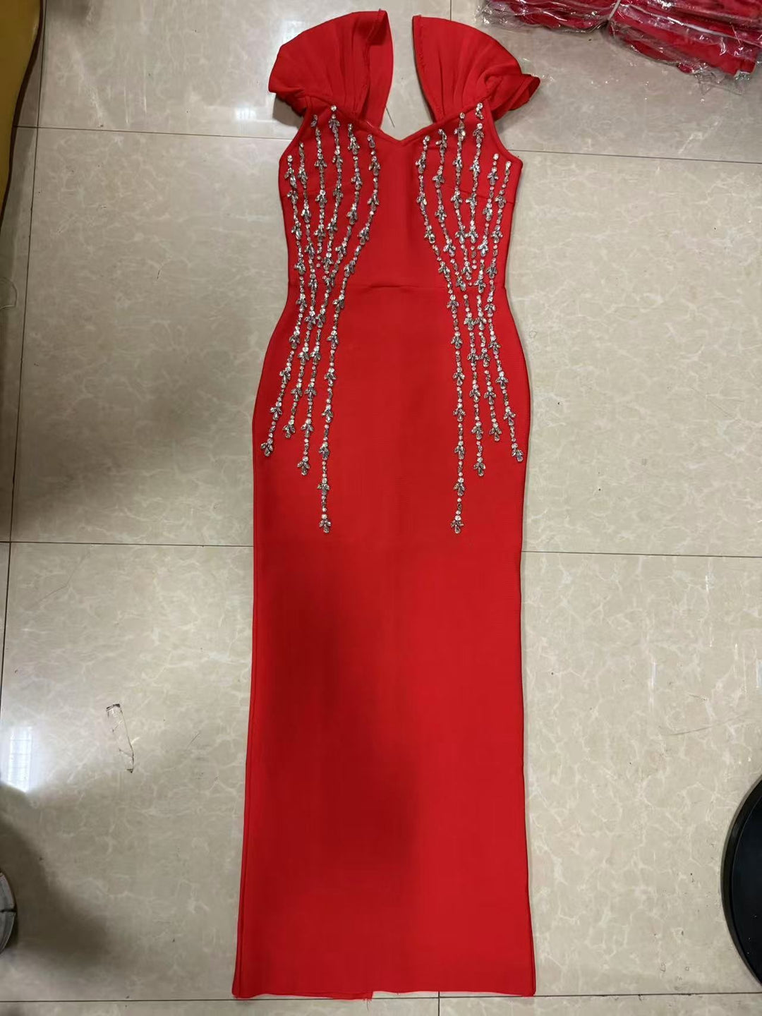 Sheath/Column V Neck Mother of the Bride Dresses Short Sleeves Party Dresses Ankle-Length Stretch Satin