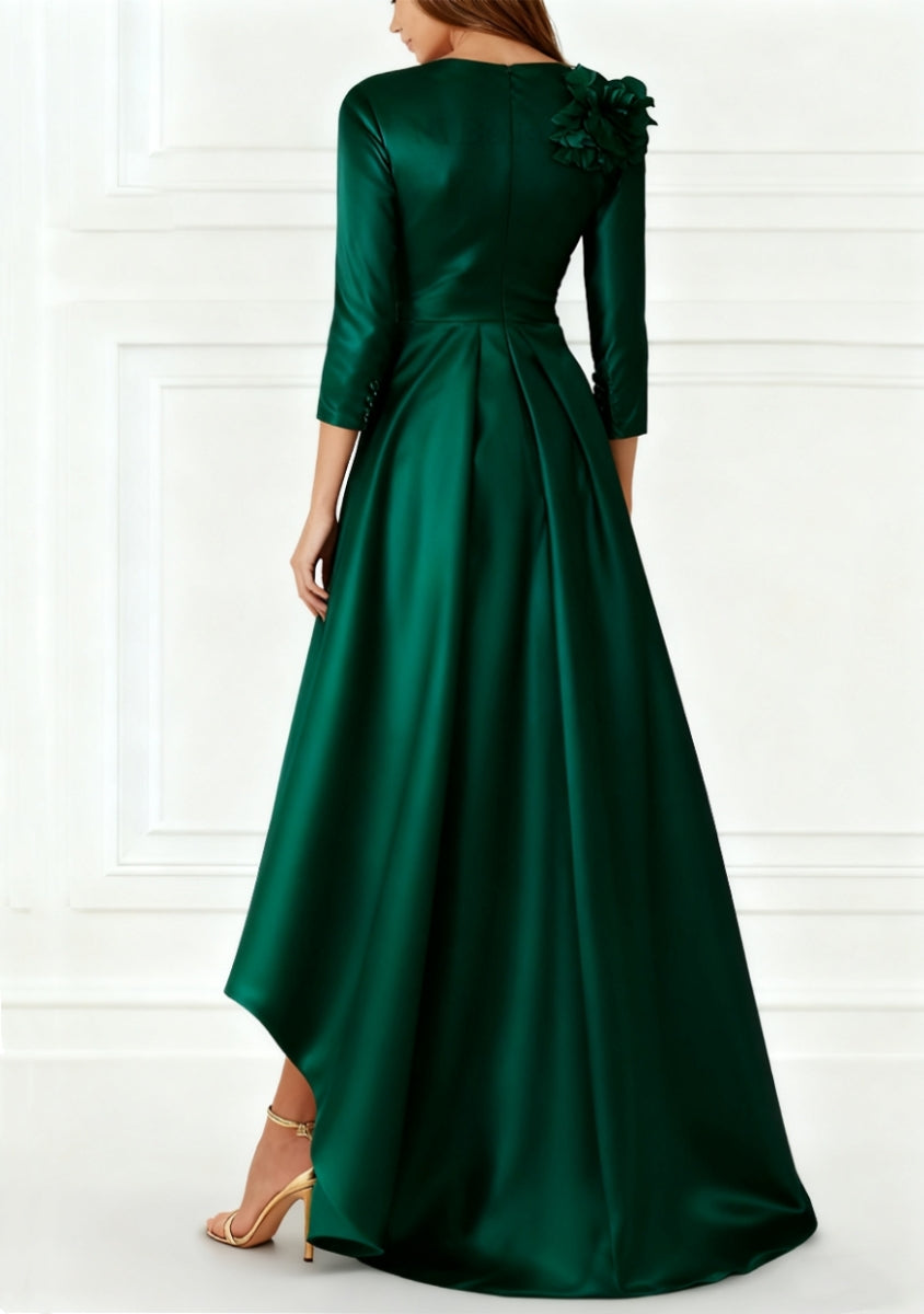 A-Line/Princess 3/4 Sleeves V-Neck Mother of the Bride Dresses Sweep Train