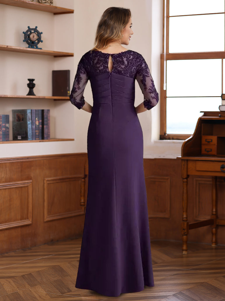 purple lace mother of the bride dress Purple Mother Of The Bride Dresses