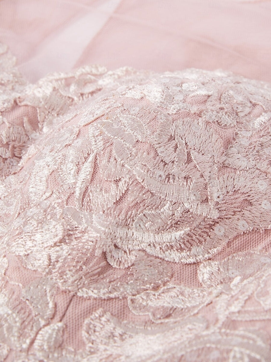 A-Line/Princess Scoop 3/4 Sleeves Lace Mother of the Bride Dresses Floor-Length Evening Dress Formal Dress