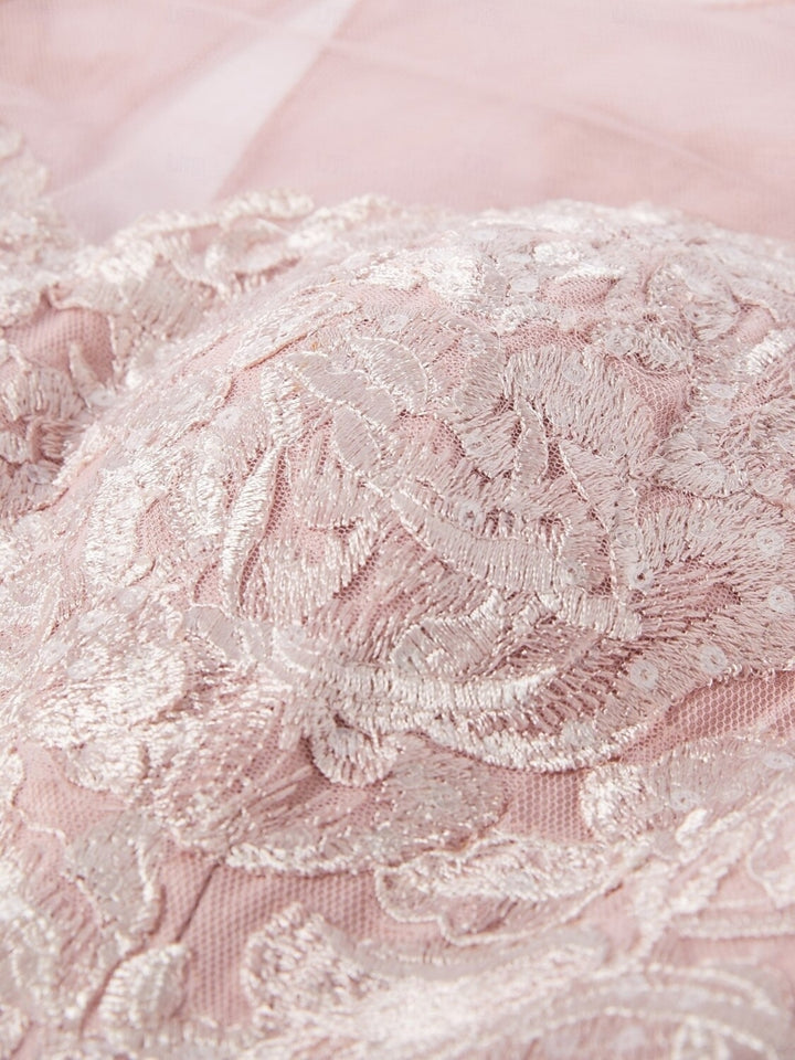 A-Line/Princess Scoop 3/4 Sleeves Lace Mother of the Bride Dresses Floor-Length Evening Dress Formal Dress