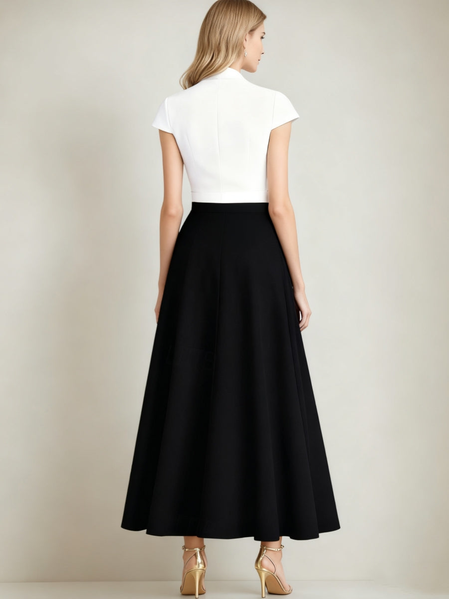 A-Line/Princess V-Neck Satin Mother of the Bride Dresses Short Sleeves Ankle-Length 3D Flower