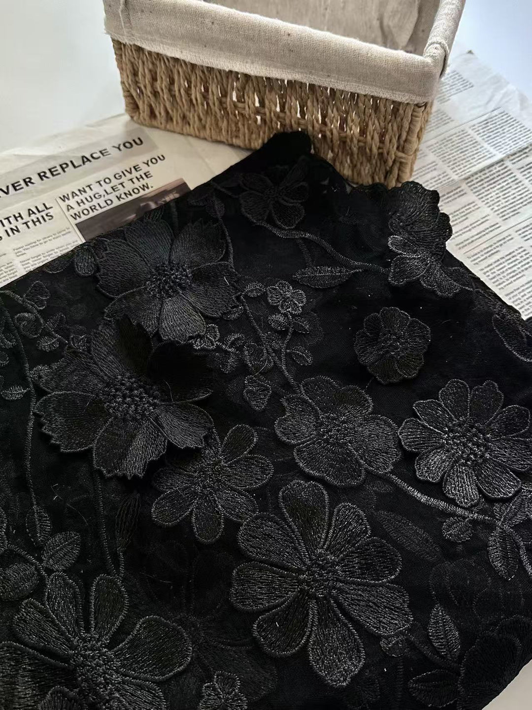 Sheath/Column High Neck Lace Floral Mother of the Bride Dresses Long Sleeves Tea-Length