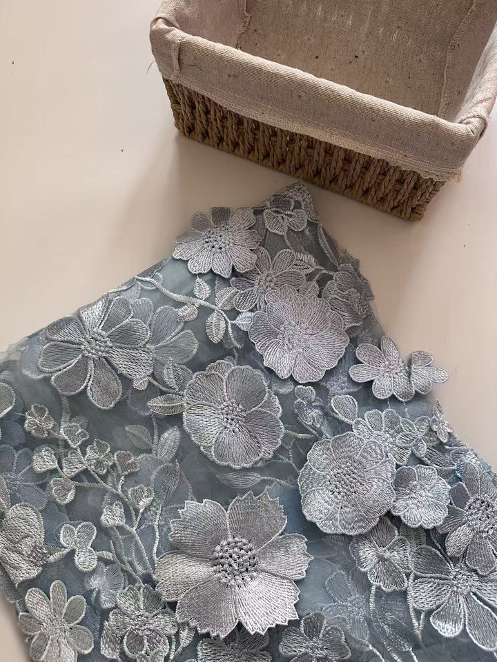 Sheath/Column High Neck Lace Floral Mother of the Bride Dresses Long Sleeves Tea-Length