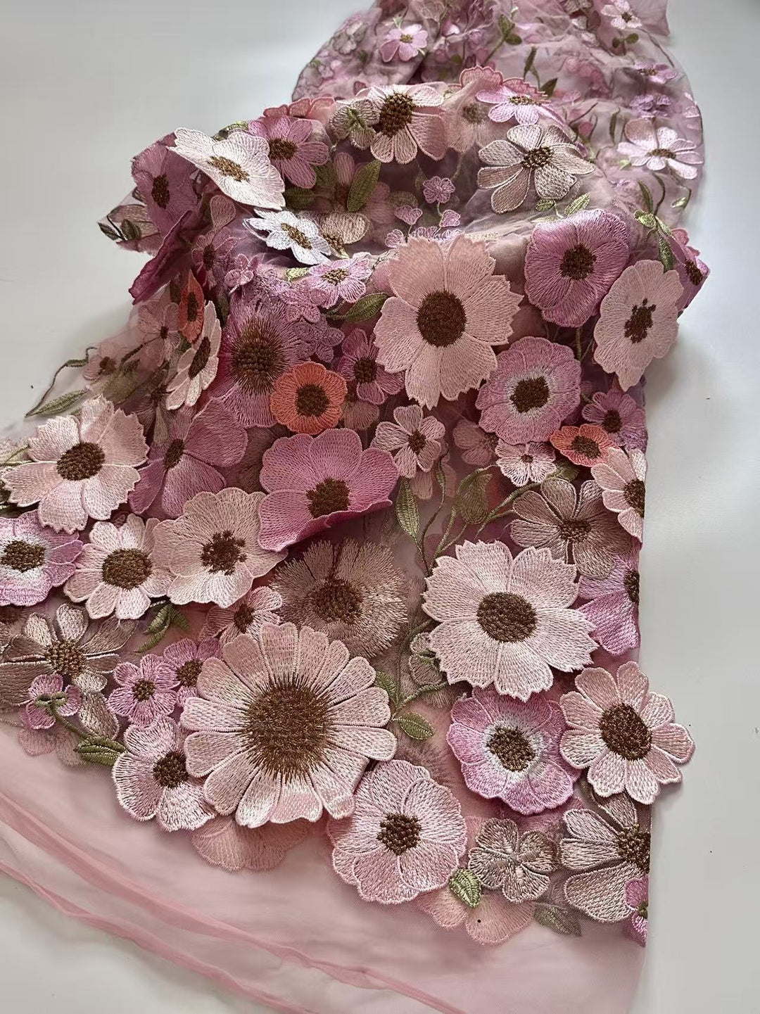 Sheath/Column High Neck Lace Floral Mother of the Bride Dresses Long Sleeves Tea-Length